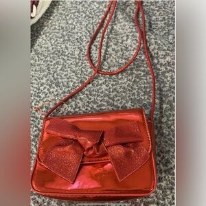 Cat & Jack Girls Red Purse With Bow, New With Tags